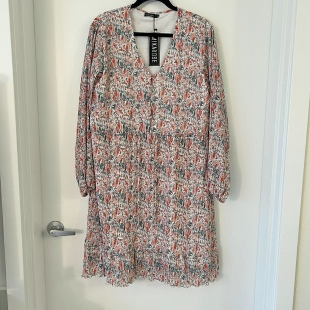 Mikarose Emory Dress in Peach Amber Retro Size XL NWT - Picture 3 of 9